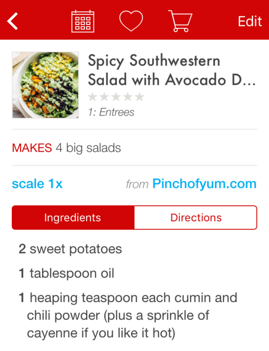 Paprika Spicy Southwestern Salad with Avocado Dressing