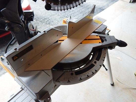 Cutting a 45 degree angle on Miter Saw