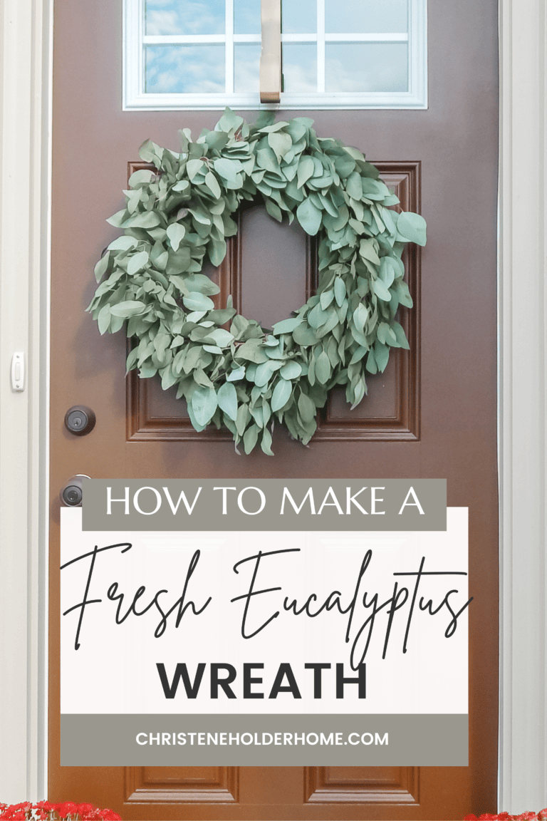 How to Make a Fresh Eucalyptus Wreath Easy DIY Tutorial Christene