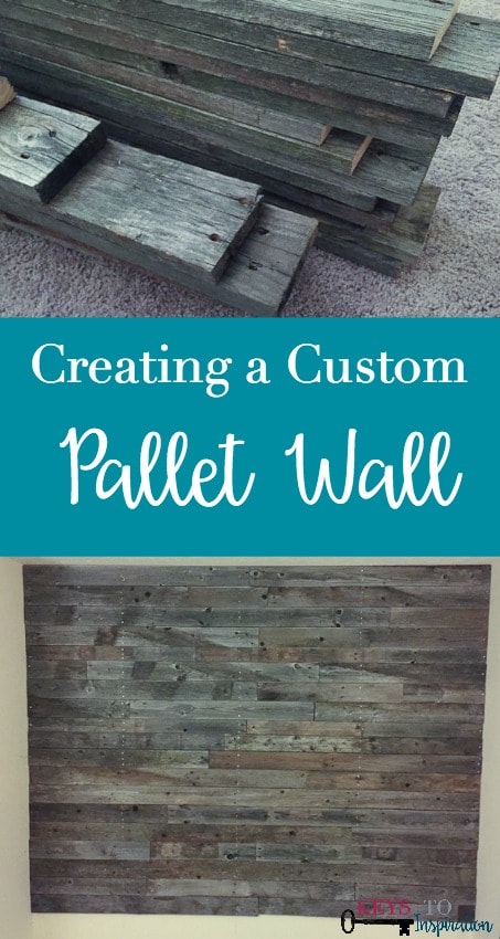 Check out this amazing pallet wall made with FREE pallet wood! I love the gray tones!
