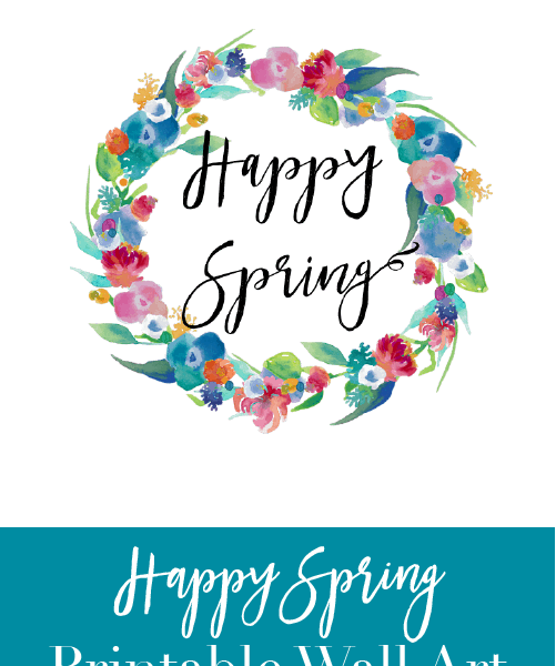 I love this adorable Happy Spring printable! Grab this FREEBIE now!
