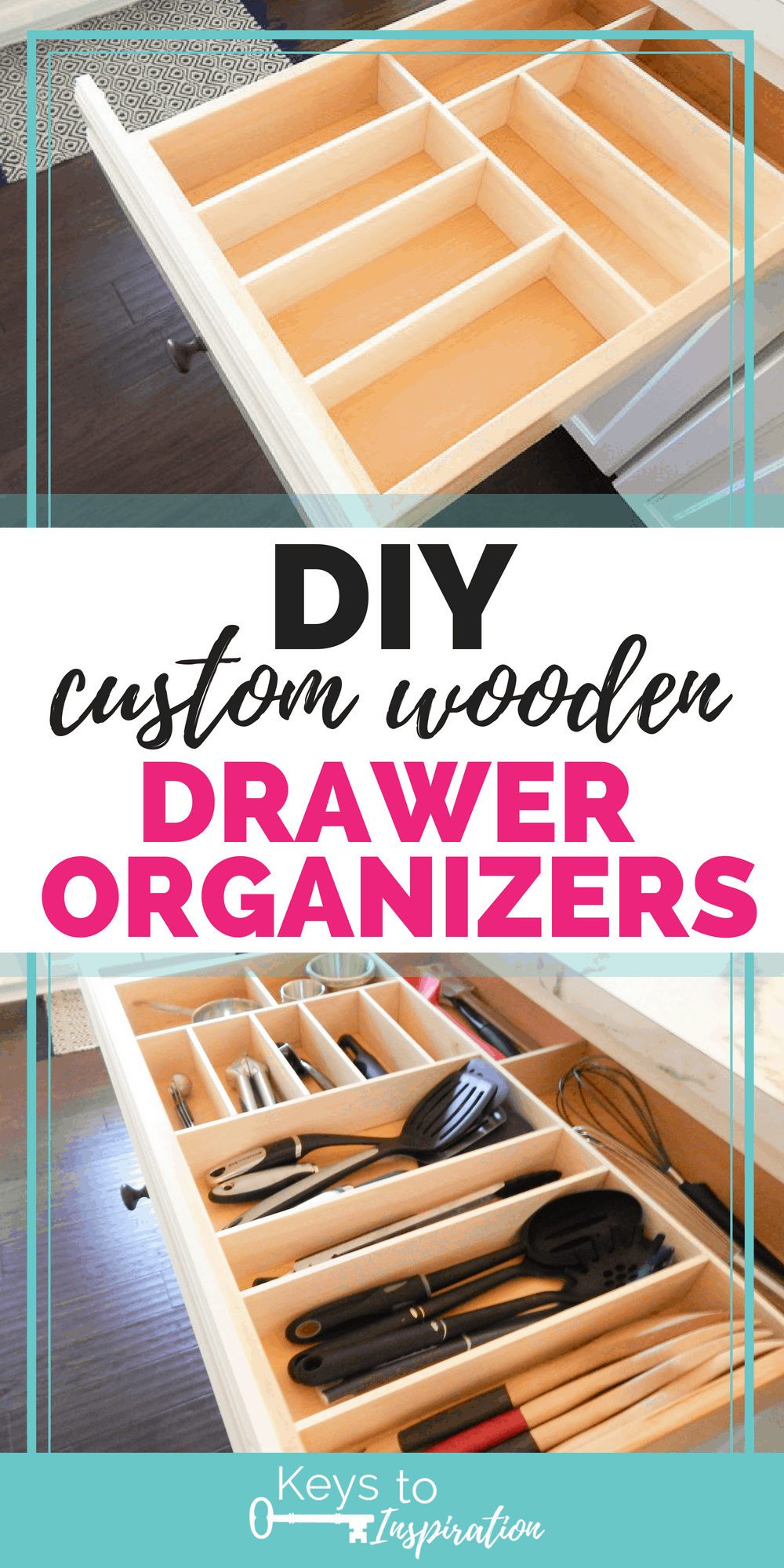 kitchen wooden drawer organizers
