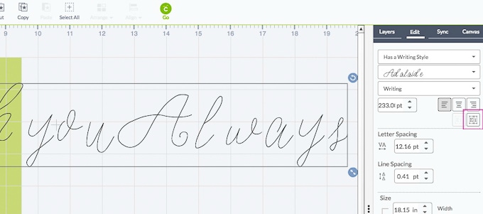 Easy Calligraphy using the Cricut Explore pen adapter! Step by step instructions here! I Love how this looks!!!