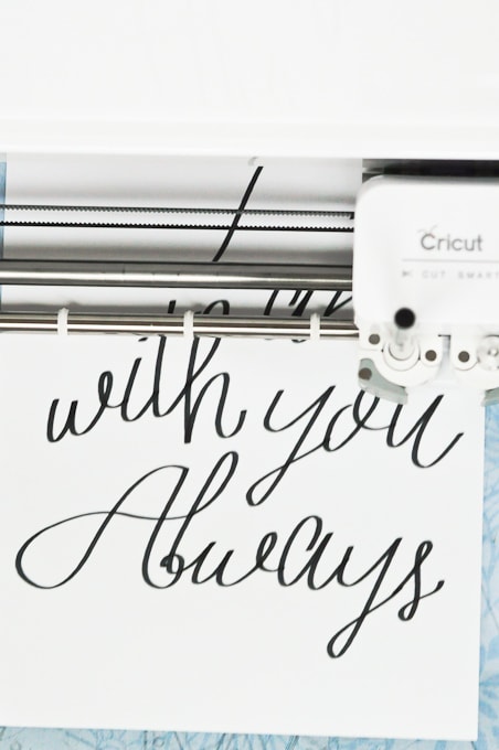 Easy Calligraphy using the Cricut Explore pen adapter! Step by step instructions here! I Love how this looks!!!