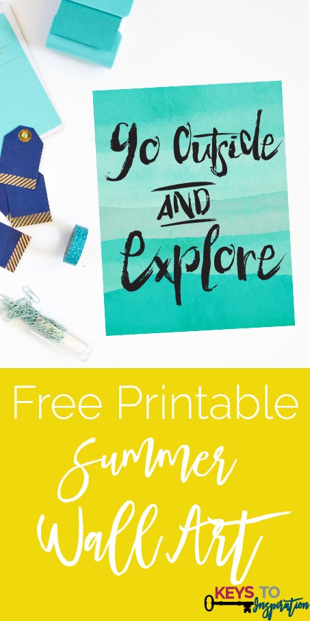 Bright and colorful FREE summer printable! Love this quote - it's perfect for summers outside :) 