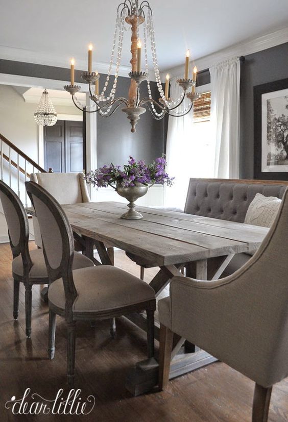 She shares her list of updates to transform her house into a home - this is the dining room list!