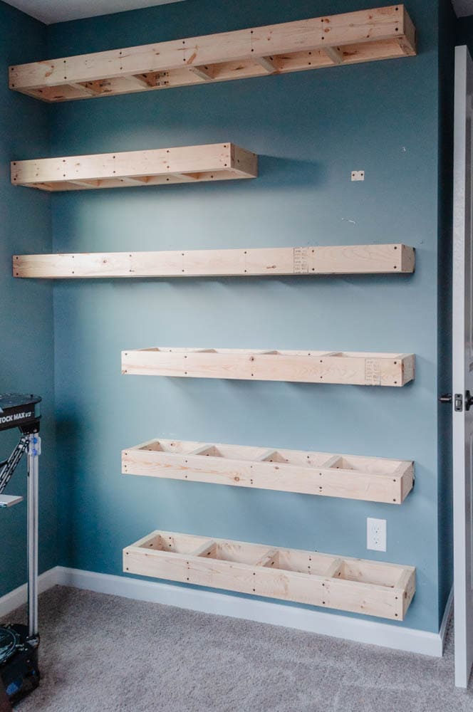 how to hang floating shelves on a wall