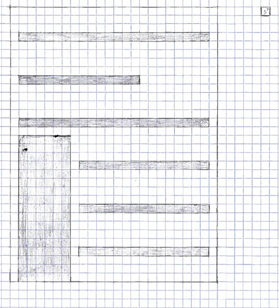 graph paper floating shelves plan
