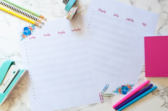 How to Create your own Time Blocking Worksheets {Free Printable}
