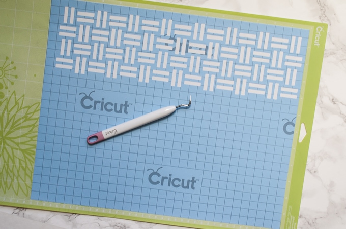 Did you know that you can create your own custom stencil to etch glass using the Cricut Explore? Full tutorial for using stencil vinyl and etching glass in this post! This is one to pin for later!