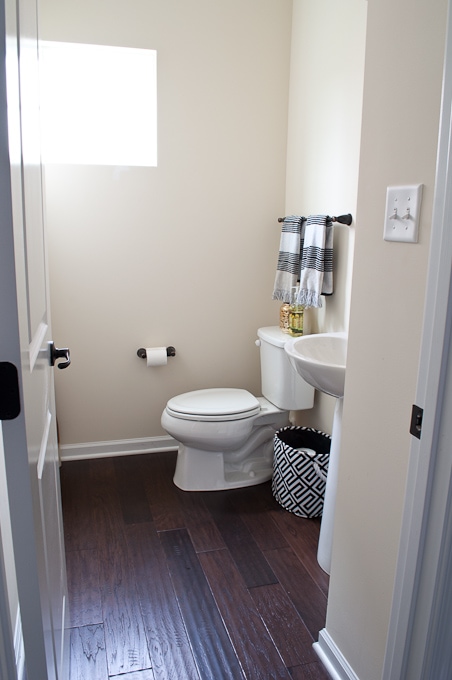 She shares her list of updates to transform her house into a home - this is the powder room list!
