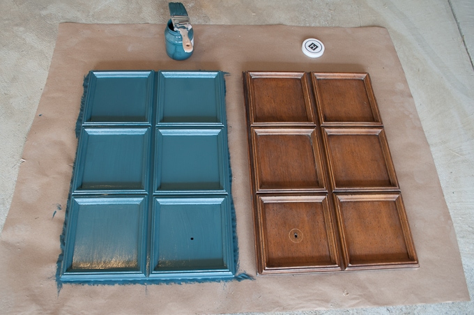 Great and easy tutorial for painting old furniture using Fusion Mineral Paint. I love the color she used - Homestead Blue - with the gold hardware! 