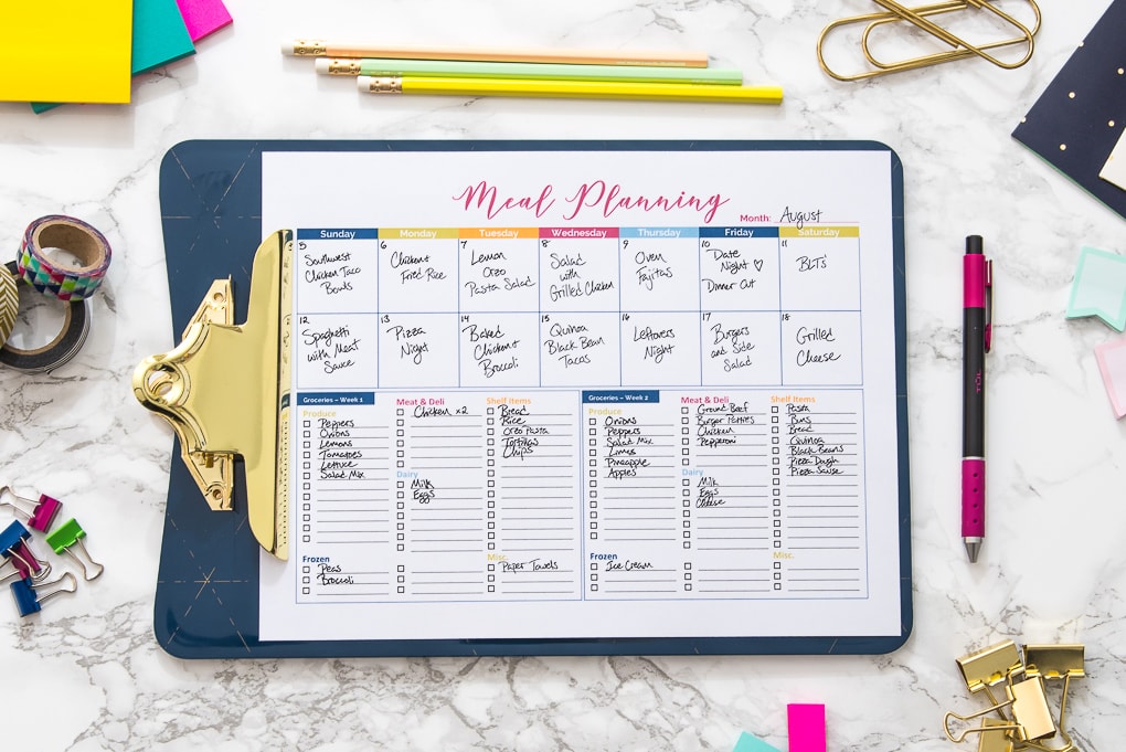 Free Meal Planning Printable Download