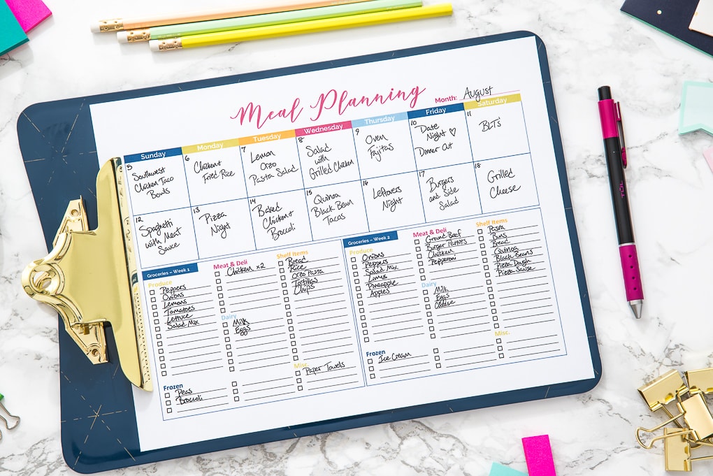 Free Meal Planning Printable Download