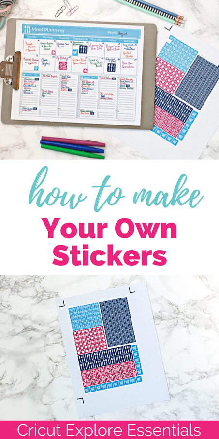 You can use the Cricut Explore to create and cut out your own stickers! Click for the full tutorial.