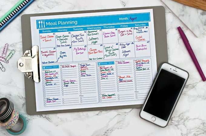 The best way to organize your meal planning and grocery shopping - free printable included!
