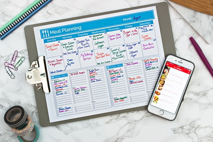 The best way to organize your meal planning and grocery shopping - free printable included!
