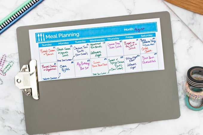 The best way to organize your meal planning and grocery shopping - free printable included!