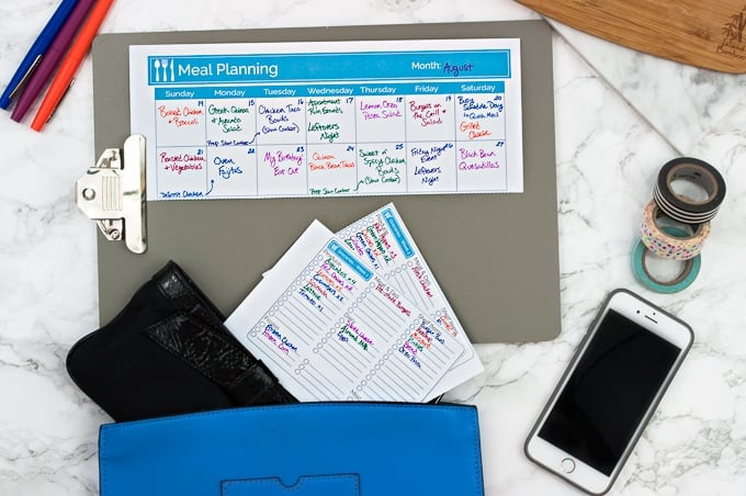 The best way to organize your meal planning and grocery shopping - free printable included!