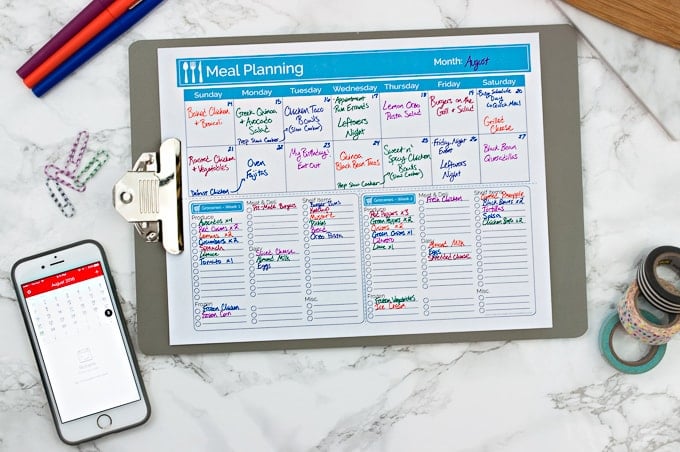 The best way to organize your meal planning and grocery shopping - free printable included!