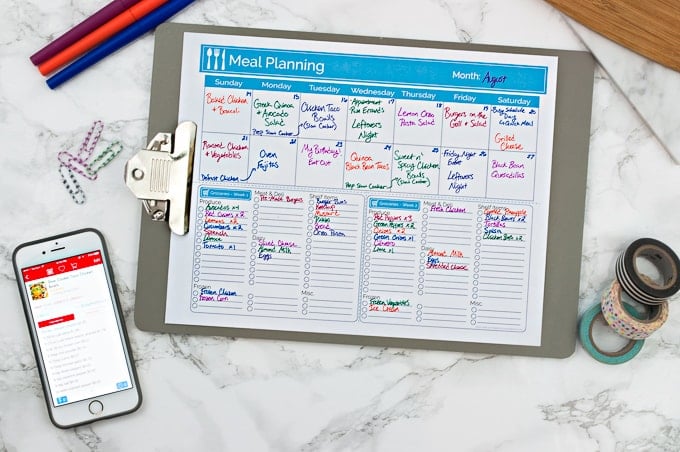 The best way to organize your meal planning and grocery shopping - free printable included!