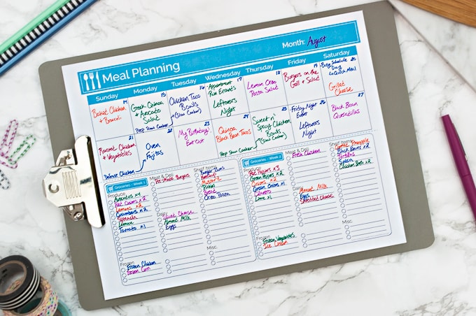 The best way to organize your meal planning and grocery shopping - free printable included!