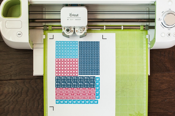 You can use the Cricut Explore to create and cut out your own stickers! Click for the full tutorial.