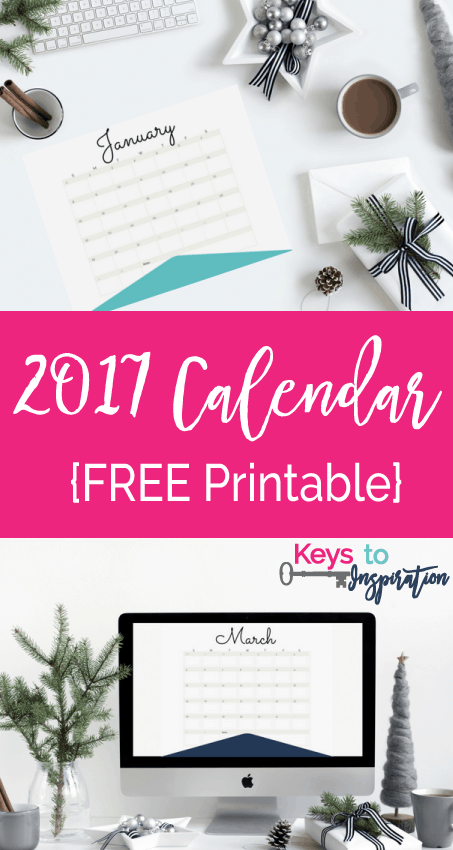 2017 Calendar {FREE Printable}
