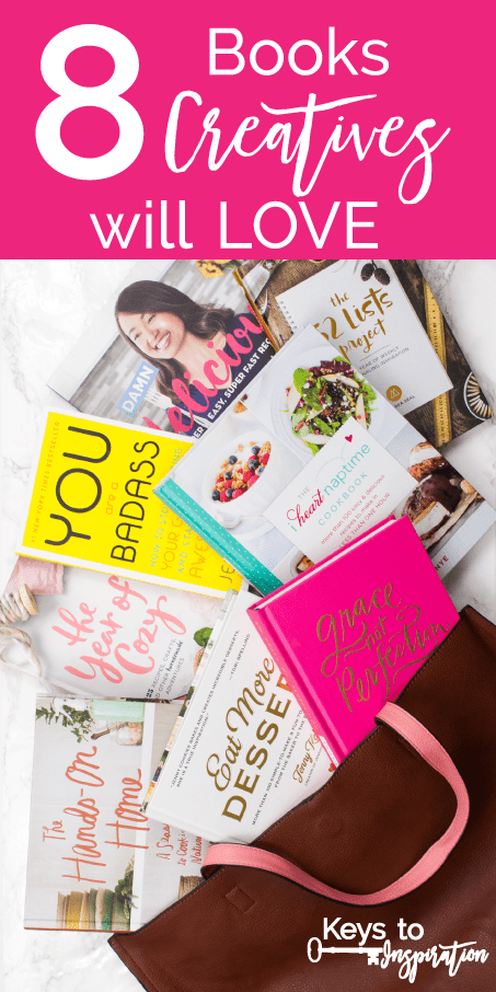 Great collection of books for creatives! Cookbooks, DIY, Crafts, Home, Encouragement, and more! You are going to love all of these pretty books!