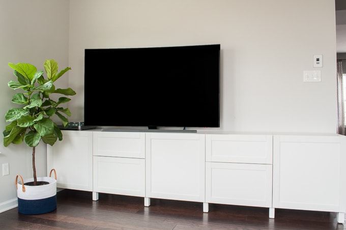 media console IKEA BESTA cabinets
