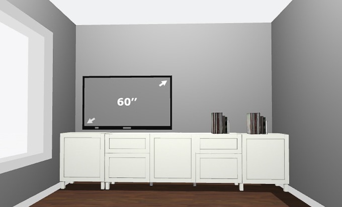 IKEA BESTA hack tv stand