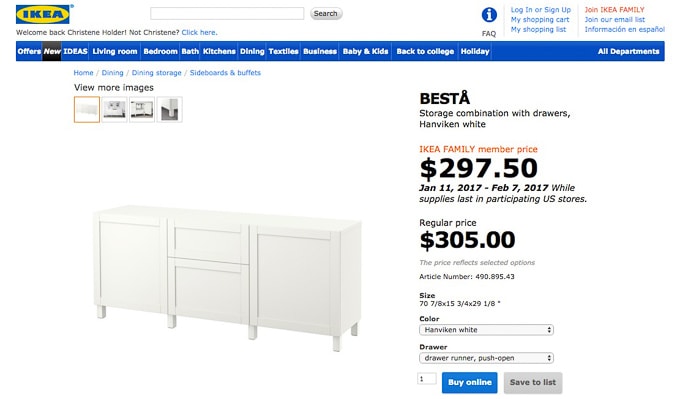 How to design a modern media center using IKEA BESTA cabinets. Get a built-in look on a budget.