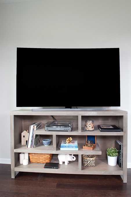 old TV stand too small media console