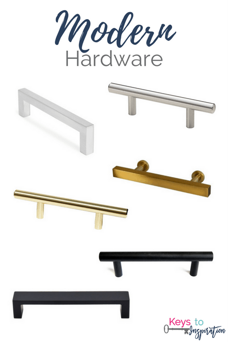 How to choose modern hardware for a media center. Get a built-in look on a budget using IKEA BESTA cabinets and affordable hardware from Amazon.