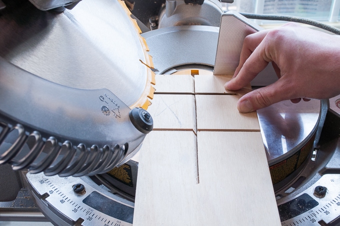 cutting plywood for shiplap wall