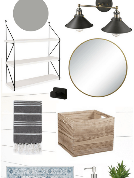 Powder room design plans, renovating a powder room, shiplap and modern classic style