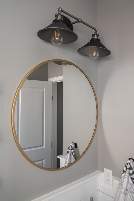 light fixture above mirror