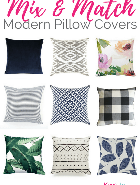 Get the Modern Classic look for less! Mix and Match Modern Pillow Covers for your home. All of these are from Amazon!