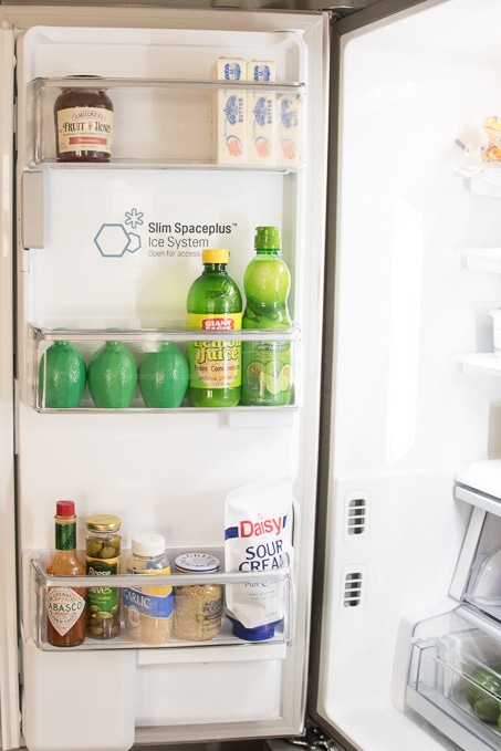organize fridge doors