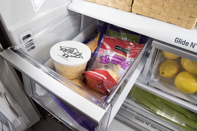 organize deli drawers in fridge