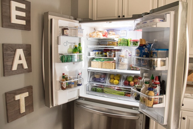 organize french door fridge