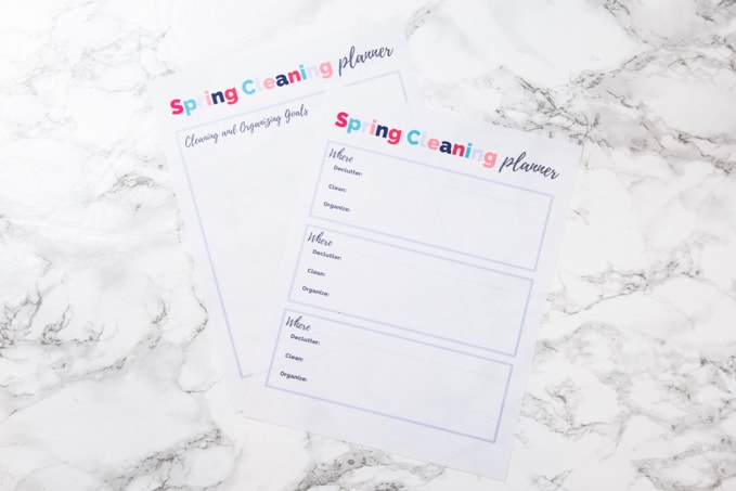 Download this free printable planner and learn how to do spring cleaning the easy way! Stop the overwhelm with this simple plan.