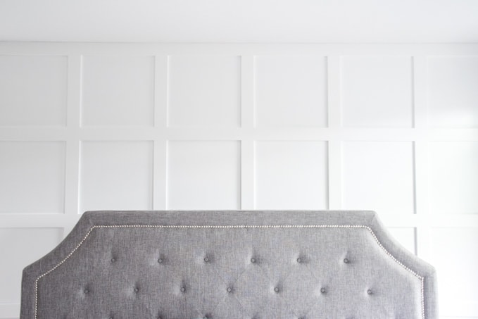 How to build a grid board and batten wall. Create a stunning feature wall for under $200! This wall looks like it was professionally built, but it was actually a home DIY project. Create a modern classic for your home.