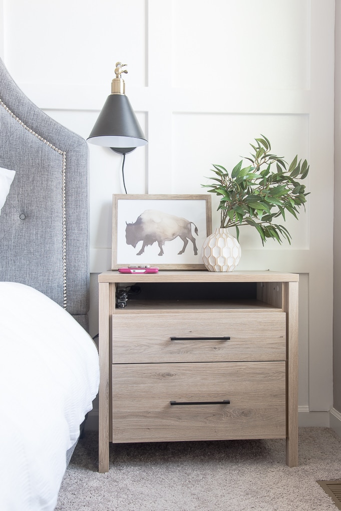 How to get rid of nightstand cable clutter. The best way to organize your wires and cords to create a charging station in your nightstand. Get rid of the mess once and for all!