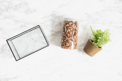 How to Make a Faux Greenery Terrarium. Easy tutorial for a DIY terrarium for your home decor.