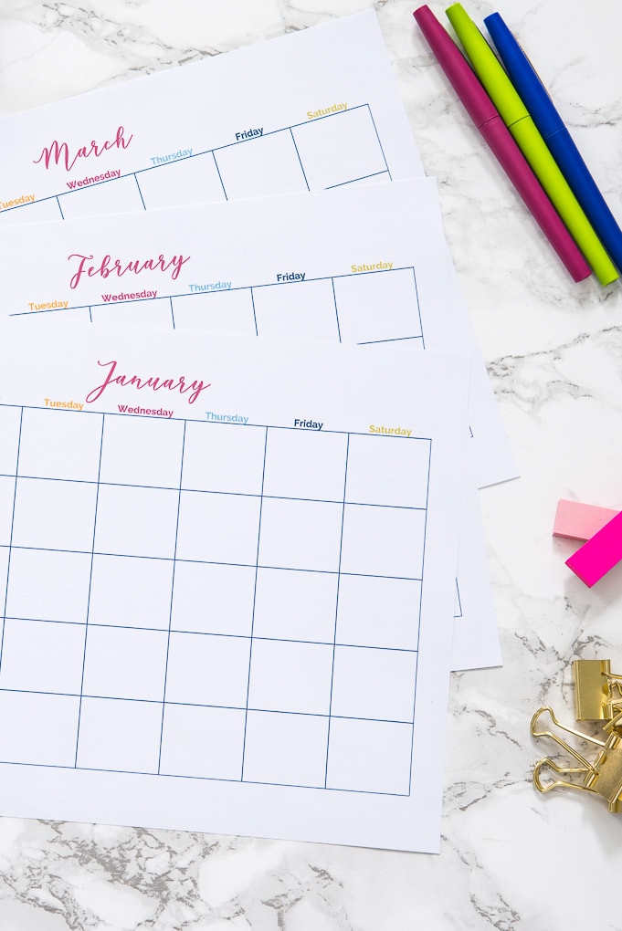 Free Printable Calendar