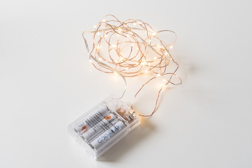 fairy lights strand with a battery pack