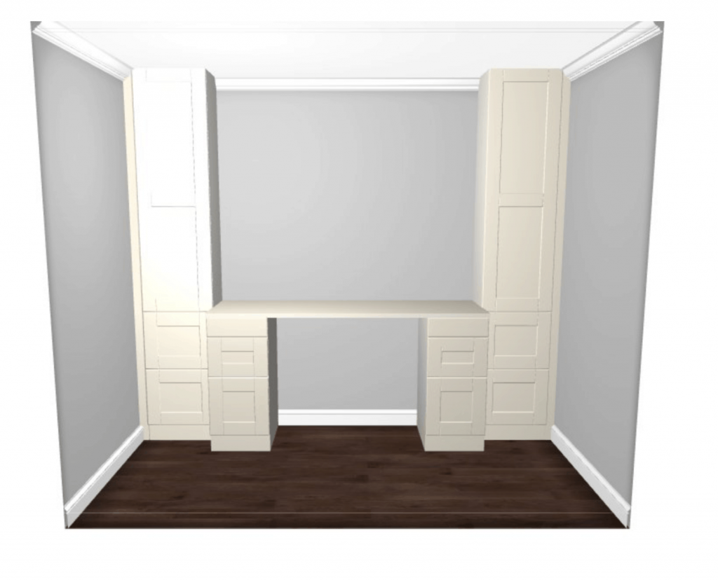 How to Build a Desk using IKEA SEKTION {One Room Challenge