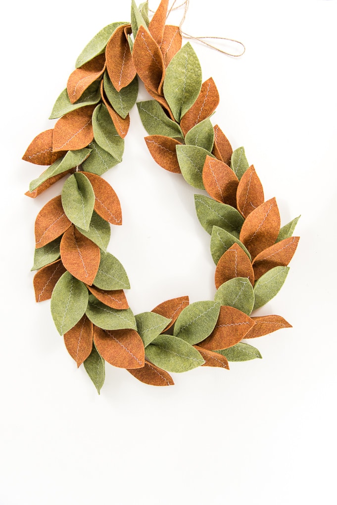 Gorgeous Felt Magnolia Christmas Garland