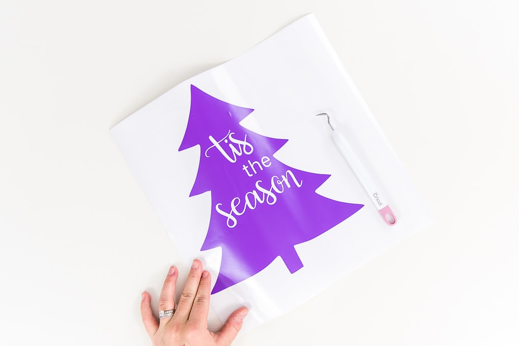 Christmas tree purple vinyl with weeder tool